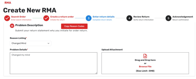 Reason Code Multi Select - 3